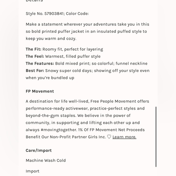 LAST CHANCE Free People Power House Puffer - Picture 4 of 4